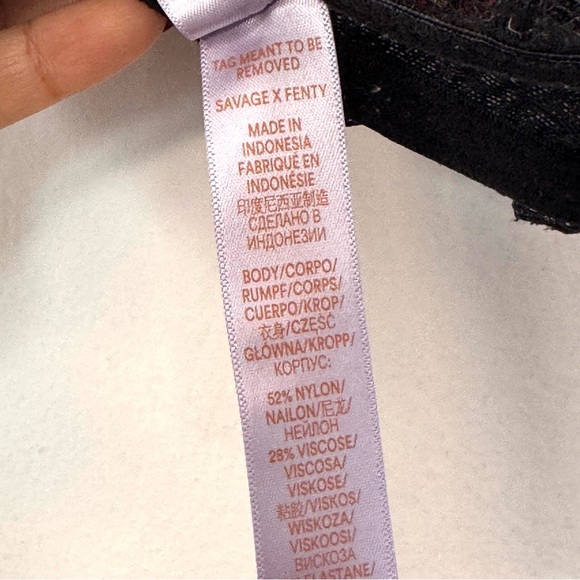 Savage X Fenty Sparkle Prep Unlined Balconette Bra In Black Caviar Sparkle Lace - Picture 12 of 15